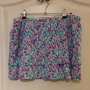 Lilly Pulitzer Blue and Pink Mini Skirt